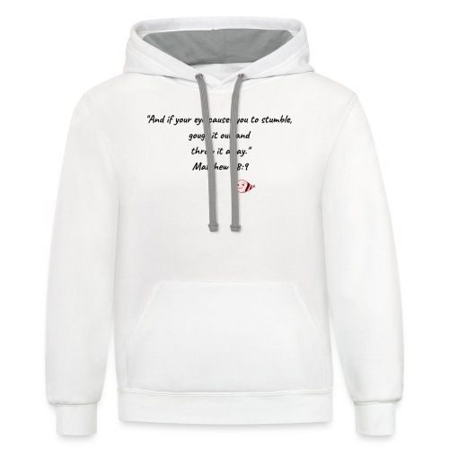 Gouge Out Them Eyes - Unisex Contrast Hoodie