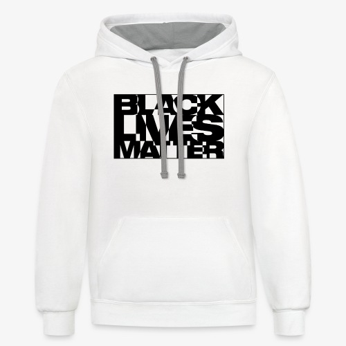 Black Live Matter Chaotic Typography - Unisex Contrast Hoodie