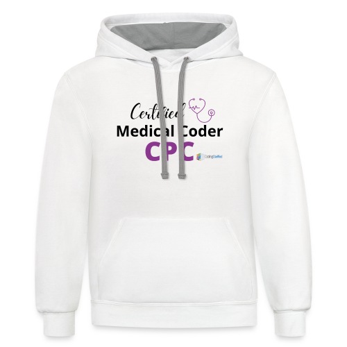 CPC Certified Professional Coder- Coding Clarified - Unisex Contrast Hoodie