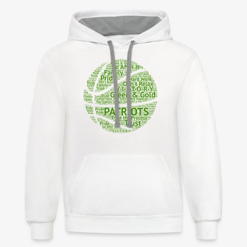 Pats Basketball Green - Unisex Contrast Hoodie