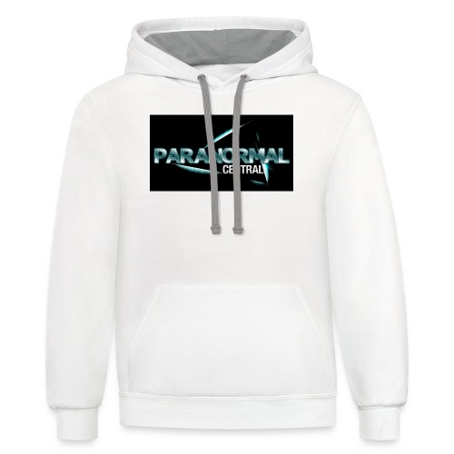 Paranormal Central On Black - Unisex Contrast Hoodie