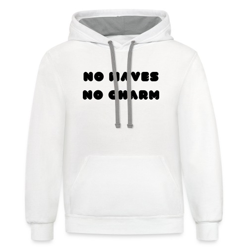 No waves No charm - Unisex Contrast Hoodie