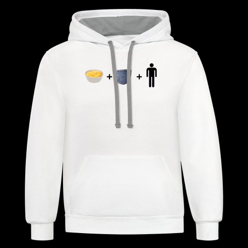 Macaroni Pocket Man Shirt - Unisex Contrast Hoodie