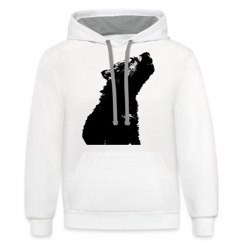 OnePleasure cool cute young wolf puppy gift ideas - Unisex Contrast Hoodie