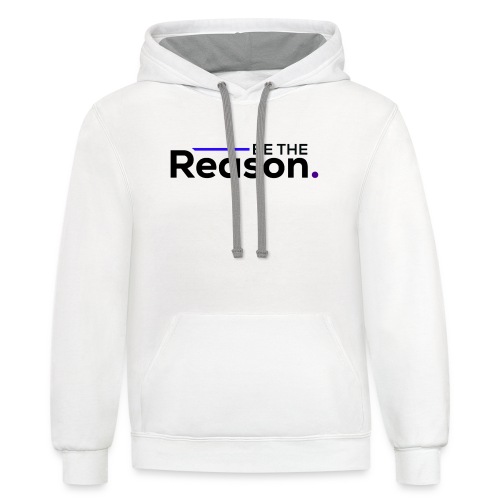 Be the Reason Logo (Black) - Unisex Contrast Hoodie