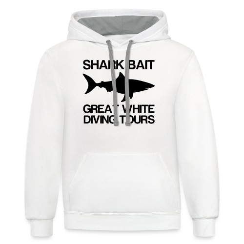 Great White Shark T-Shirt - Unisex Contrast Hoodie