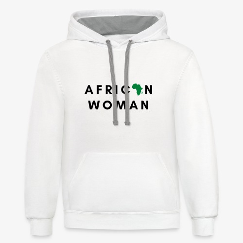 African Woman - Unisex Contrast Hoodie