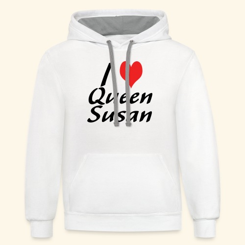 I Heart Queen Susan Light Shirts - Unisex Contrast Hoodie