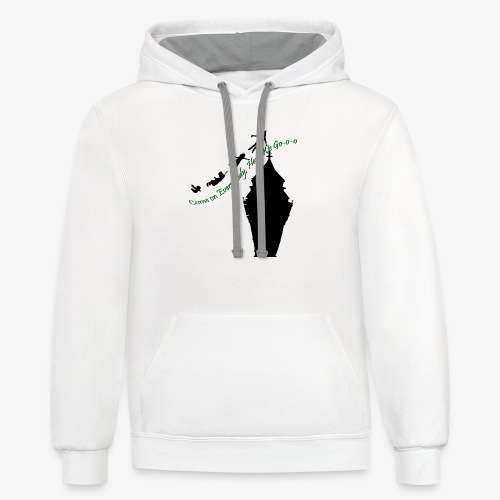 Come on Everybody, Here We Go-o-o - Unisex Contrast Hoodie
