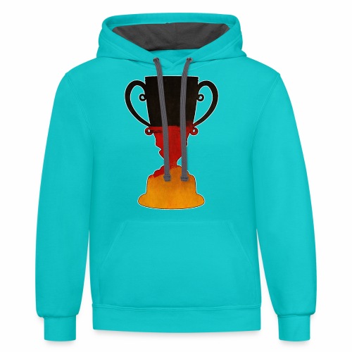 Germany trophy cup gift ideas - Unisex Contrast Hoodie