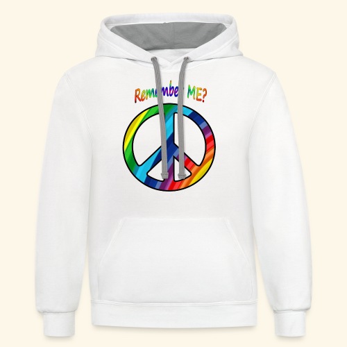 remember me - Peace Sign - Unisex Contrast Hoodie