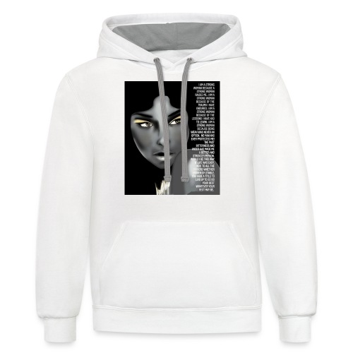 Strong woman - Unisex Contrast Hoodie