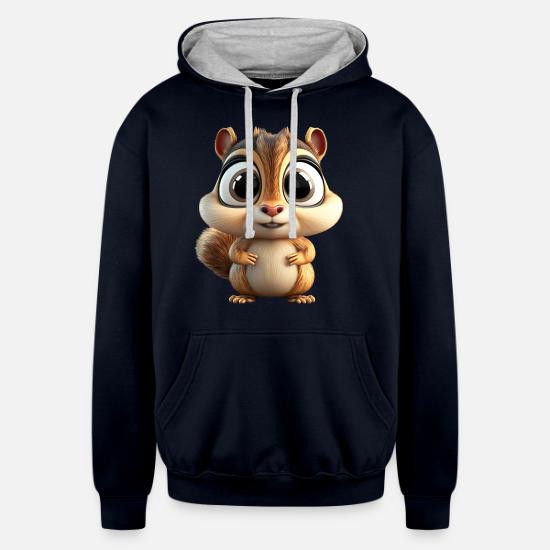 Cute chipmunk cartoon character' Unisex Two-Tone Hoodie | Spreadshirt