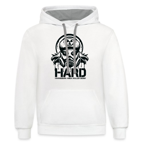 HARD Logo - Black - Unisex Contrast Hoodie