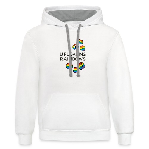 Celebrate the Rainbow - Shout Out Get Social - Unisex Contrast Hoodie