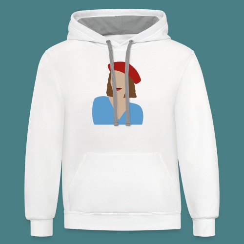 French woman - Unisex Contrast Hoodie