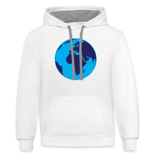 Earth day Blue sea Planet World Environment - Unisex Contrast Hoodie
