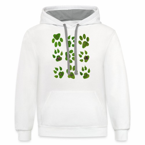 Nature's Paws Journey - Unisex Contrast Hoodie