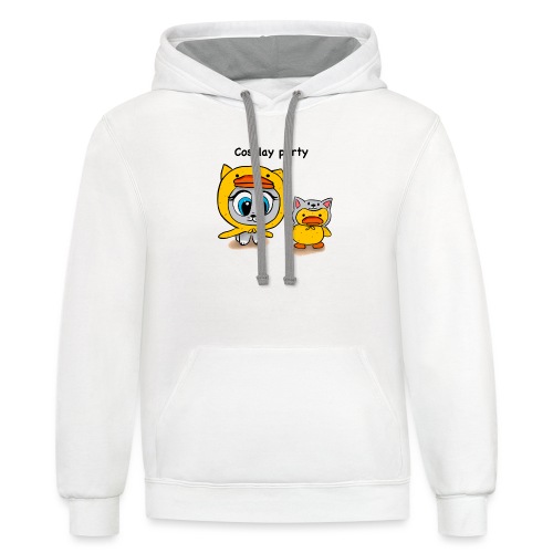 Cosplay party yellow - Unisex Contrast Hoodie