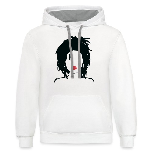 Locs & Lipstick_Global Couture Women's T-Shirts - Unisex Contrast Hoodie