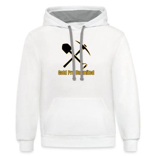 Pick Axe and Shovel Gold 1 - Unisex Contrast Hoodie