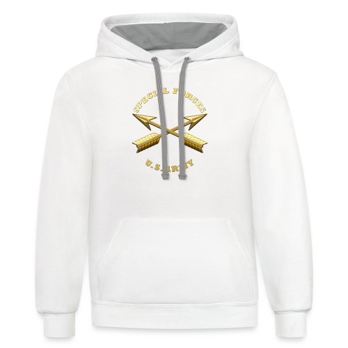 Army SF Branch Insignia - Unisex Contrast Hoodie