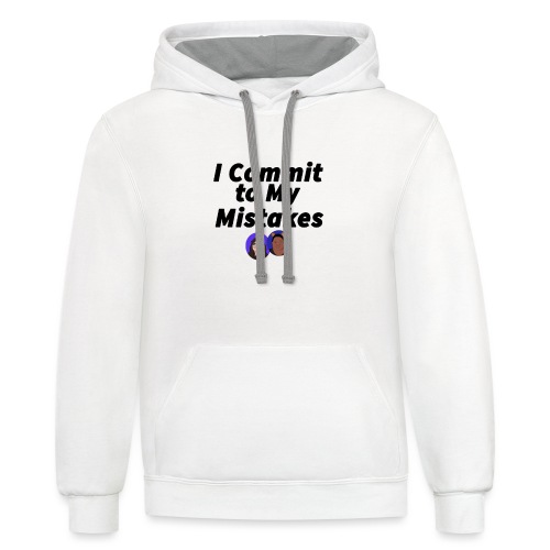 I commit to my mistakes - Unisex Contrast Hoodie