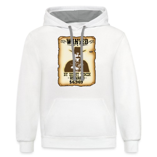 Cowboy Ox-Mad Wanted Poster! - Unisex Contrast Hoodie