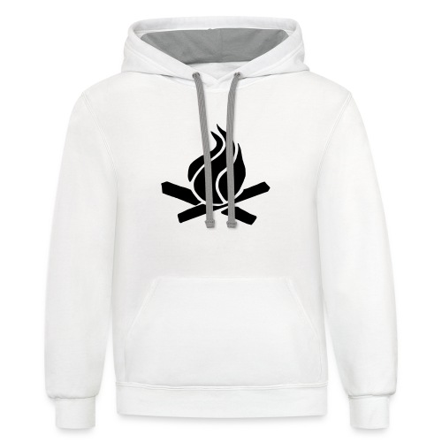 flame fire campfire - Unisex Contrast Hoodie