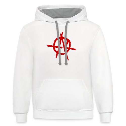 Anarchy (Red) - Unisex Contrast Hoodie