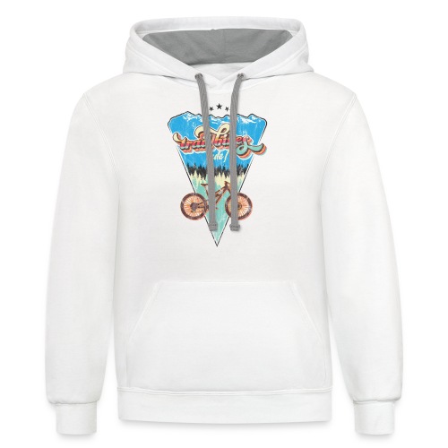 trail bikes rule washed and worn - Unisex Contrast Hoodie