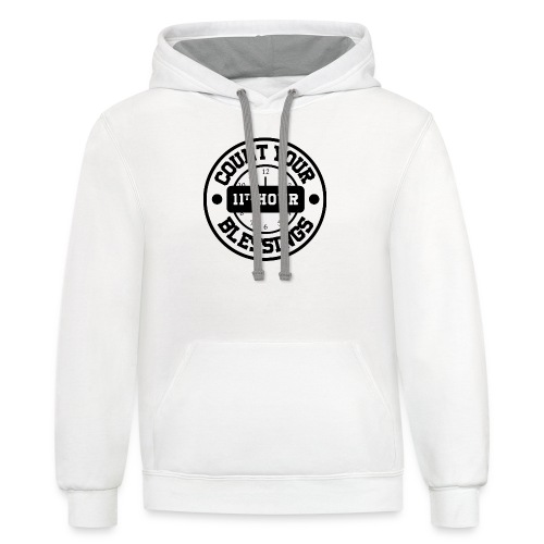 11th Hour - Count Your Blessings - Circle - Unisex Contrast Hoodie