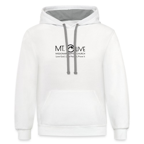 Mt. Olive Missionary Baptist Church Official Logo - Unisex Contrast Hoodie