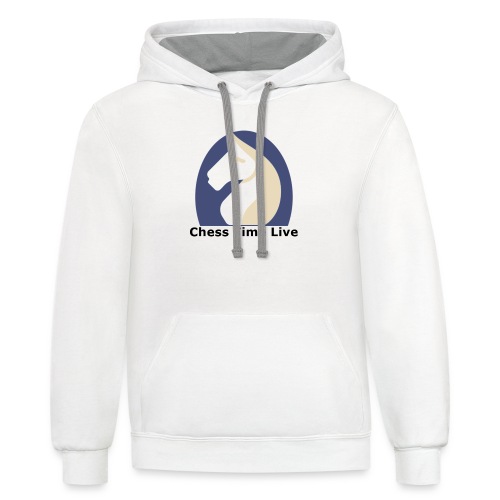 Chess Time Live Icon - Unisex Contrast Hoodie