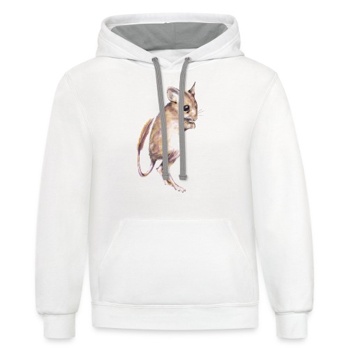 hopping mouse - Unisex Contrast Hoodie