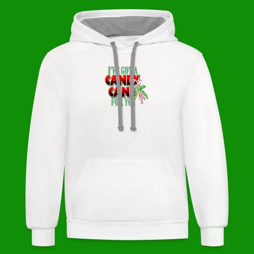 Candy Cane - Unisex Contrast Hoodie