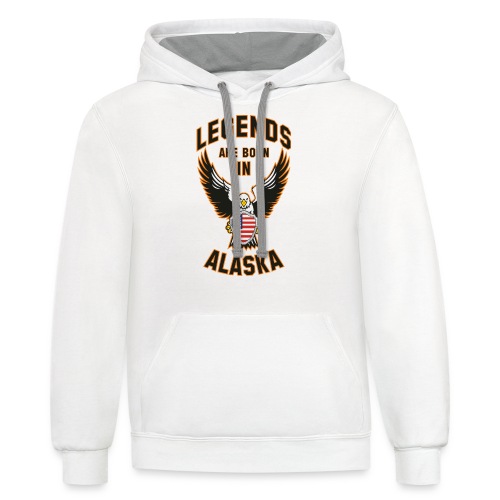 Legends are born in Alaska - Unisex Contrast Hoodie