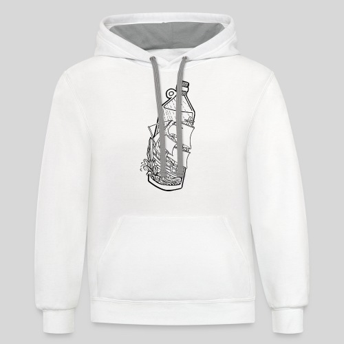 Ship in a bottle BoW - Unisex Contrast Hoodie