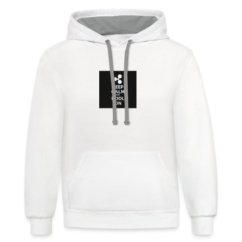 303984810 1020176758 KEEP CALM and HODL ON 1 - Unisex Contrast Hoodie