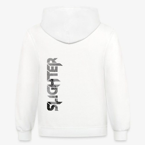 Slighter Line Glitch Logo - Unisex Contrast Hoodie