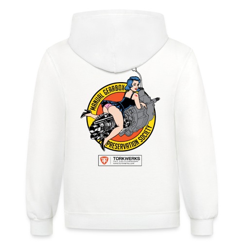 Manual Gearbox Preservation Society - Unisex Contrast Hoodie