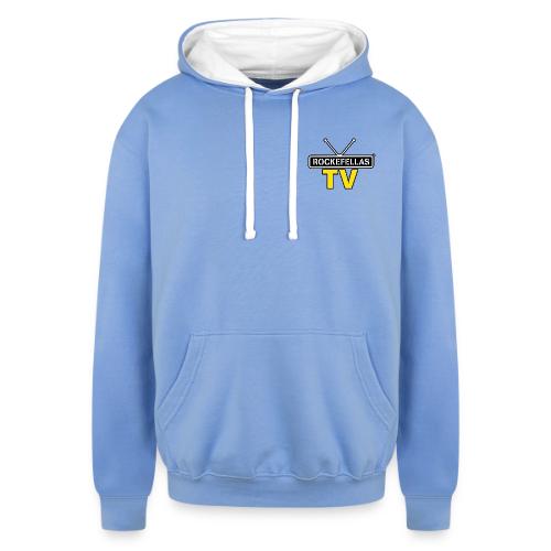 Rockefellas TV Outlined Logo Tee - Unisex Contrast Hoodie