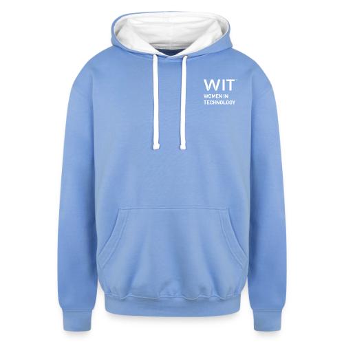 WIT Main Logo - Unisex Contrast Hoodie