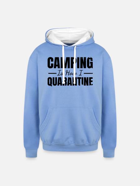 Social Champion - Unisex Contrast Hoodie - sky blue/white