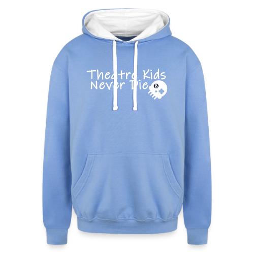 Theatre Kids Never Die - Unisex Contrast Hoodie