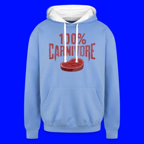 100% Carnivore - Unisex Contrast Hoodie