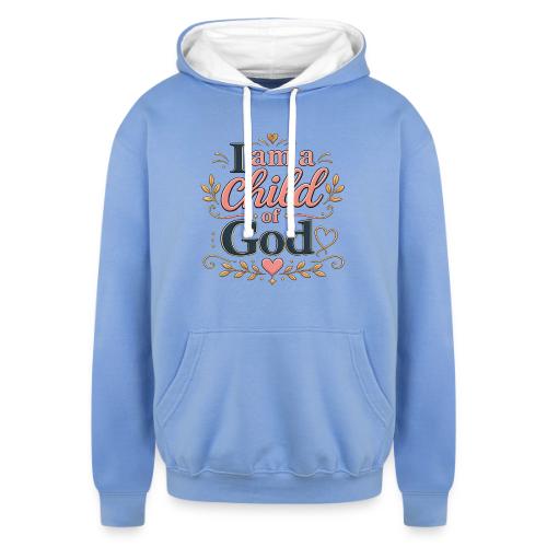 I Am a Child of God - Unisex Contrast Hoodie