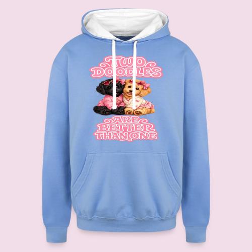 Two Doodles Are Better Than One - Unisex Contrast Hoodie