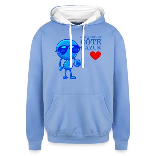 Smoon City_Saint Tropez Côte d'Azur - Unisex Contrast Hoodie