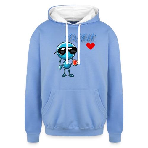 Smoon City_New York - Unisex Contrast Hoodie